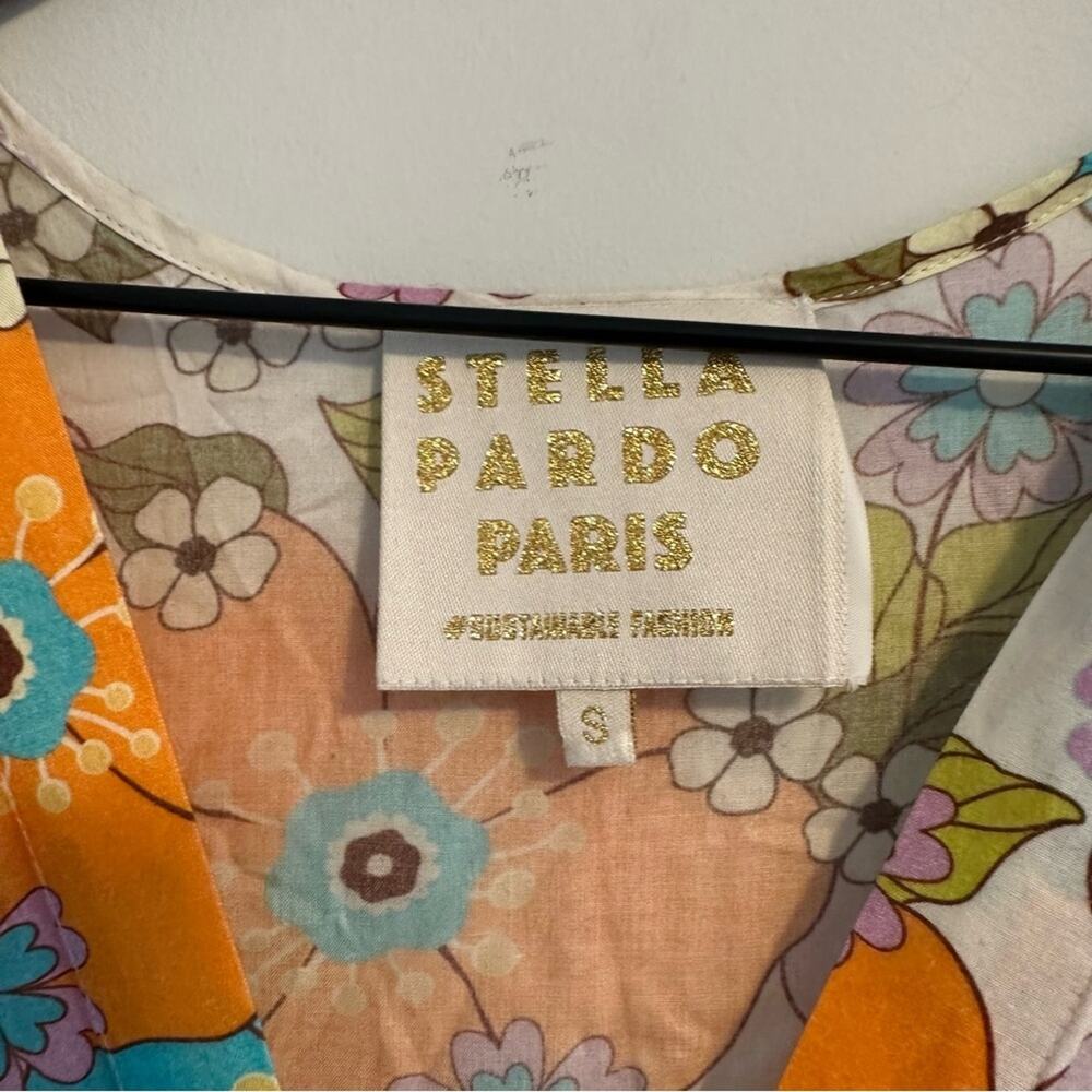 Tuckernuck Stella Pardo Paris Retro Floral Orange Maxi Dress XS - Picture 13 of 14